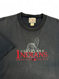 Vintage Crable Sportswear Shirt 90s Cleveland Indians MLB Faded Made In USA Single Stitch Dunkelblau XL