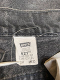 Vintage Levis Jeans 521 Tapered Fit & Leg Womans Denim Made in USA grey M