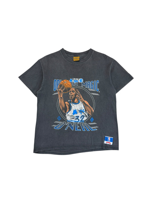 Vintage Nutmeg Shirt 90s Orlando Magic Shaquille O'Neal Single Stitch Made In USA Schwarz M