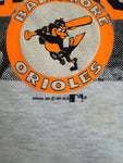 Vintage Garan Inc. Shirt 1991 MLB Baltimore Oriols Photo Print Single Stitch Made In USA Heather Grau XL