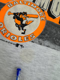 Vintage Garan Inc. Shirt 1991 MLB Baltimore Oriols Photo Print Single Stitch Made In USA Heather Grau XL