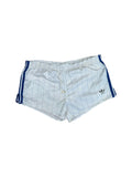 Vintage Adidas Nylon Shorts 80s Glanz Sprinter Made In West Germany Nadelstreifen Weiß (7) L-XL