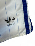 Vintage Adidas Nylon Shorts 80s Glanz Sprinter Made In West Germany Nadelstreifen Weiß (7) L-XL