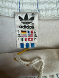 Vintage Adidas Nylon Shorts 80s Glanz Sprinter Made In West Germany Nadelstreifen Weiß (7) L-XL