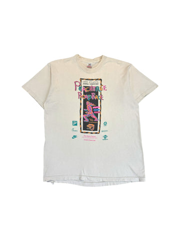 Vintage Fruit Of The Loom Shirt 1995 Peachtree Road Race Atlanta Single Stitch Made In USA Weiß XL