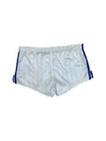 Vintage Adidas Nylon Shorts 80s Glanz Sprinter Made In West Germany Nadelstreifen Weiß (7) L-XL