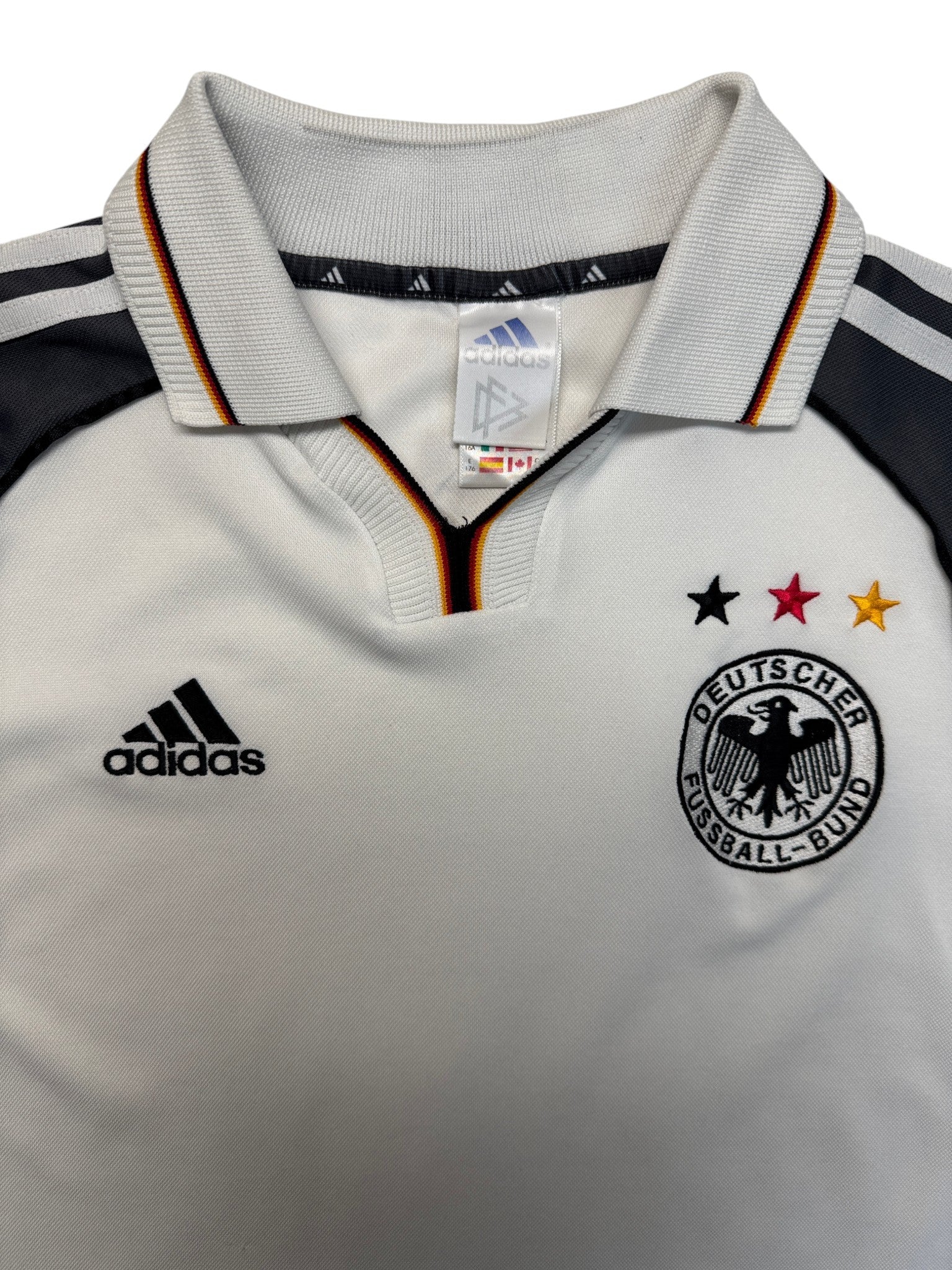 2000 Adidas Kids Trikot DFB Weiß Grau D176