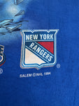 Vintage Salem Shirt 1994 New York Rangers Single Stitch Made In USA Blau XL
