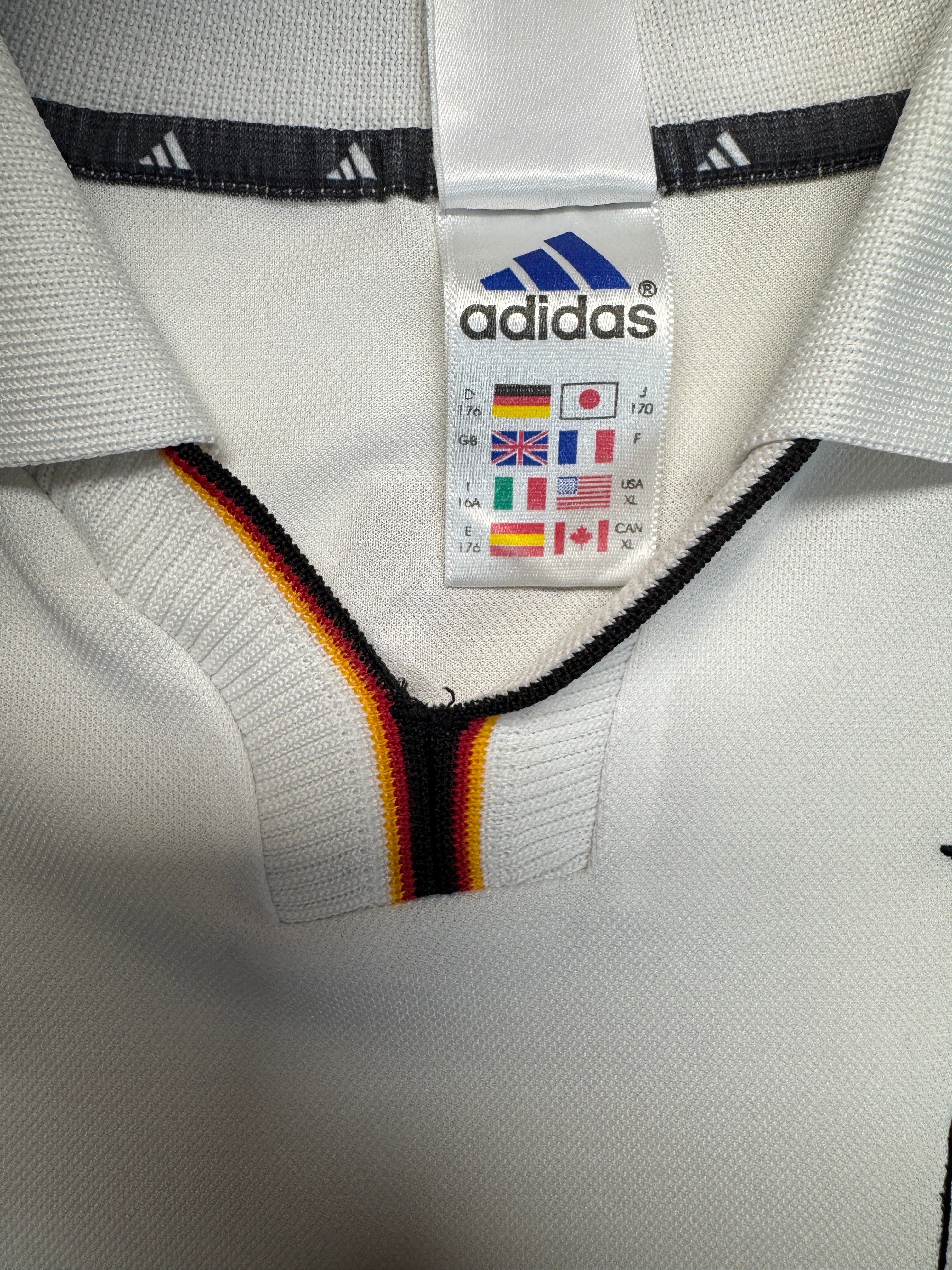 2000 Adidas Kids Trikot DFB Weiß Grau D176