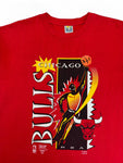 Vintage Competitor Shirt 90s Chicago Bulls NBA Made In USA Rot XL