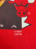 Vintage Competitor Shirt 90s Chicago Bulls NBA Made In USA Rot XL