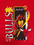 Vintage Competitor Shirt 90s Chicago Bulls NBA Made In USA Rot XL