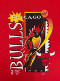 Vintage Competitor Shirt 90s Chicago Bulls NBA Made In USA Rot XL