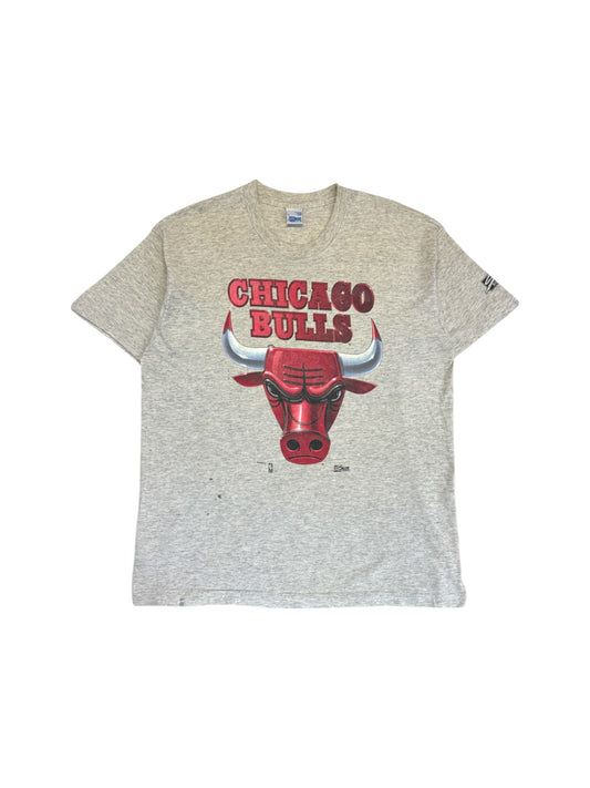 Vintage Salem Shirt 90s Chicago Bulls Made In USA Single Stitch Heather Grau XL