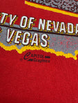 Vintage Campri Shirt 90s UNLV Rebels University Of Nevada Single Stitch Made In USA Rot XL