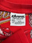 Vintage Campri Shirt 90s UNLV Rebels University Of Nevada Single Stitch Made In USA Rot XL