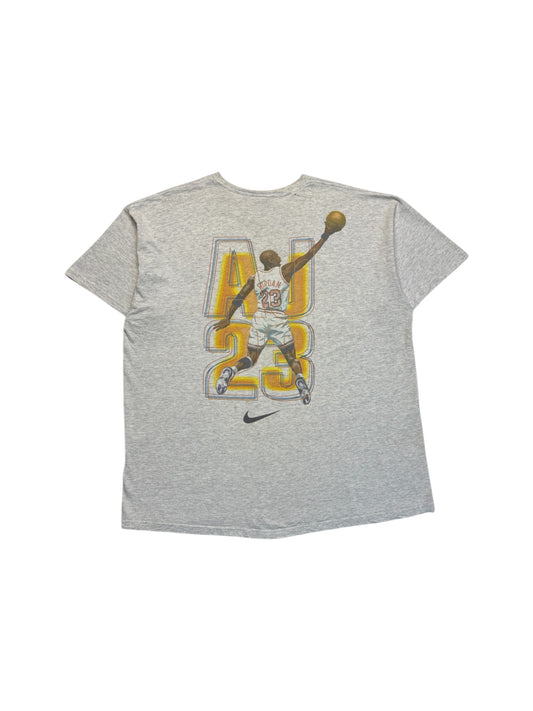 Vintage Nike Shirt 90s Air Jordan NBA Chicago Bulls Made In USA Grau XL
