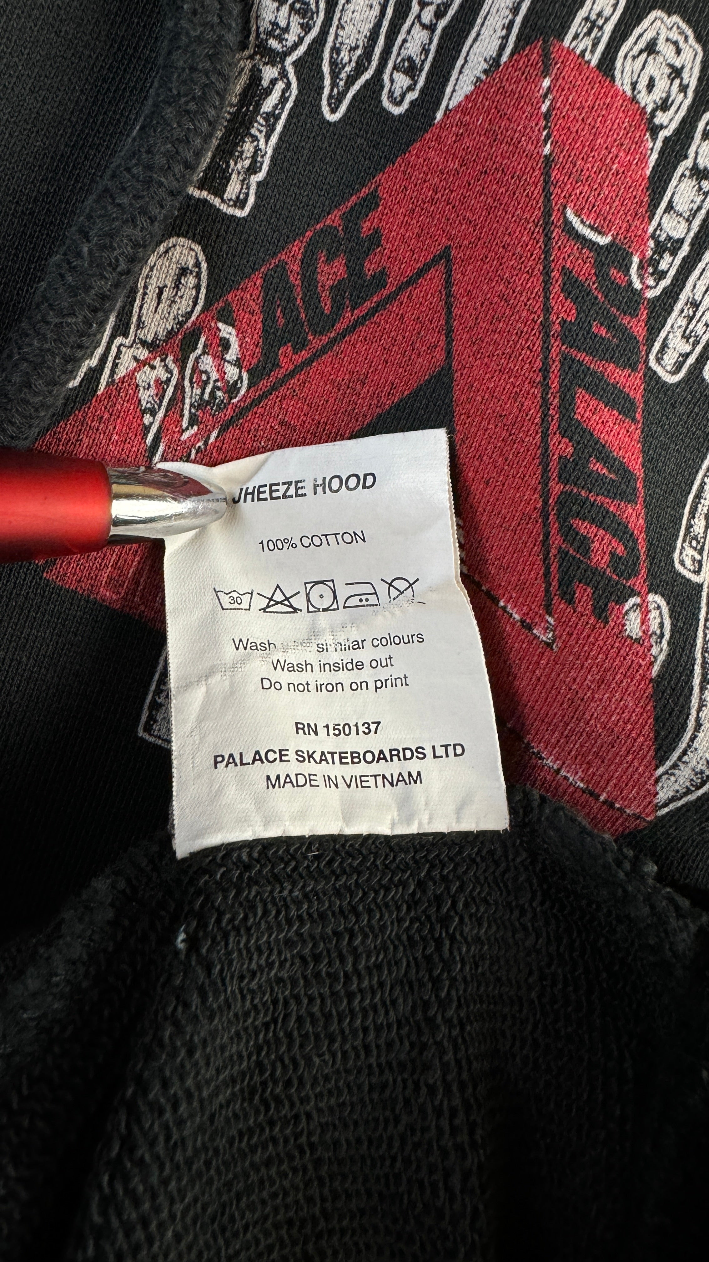 Palace Hoodie Jheeze Schwarz M