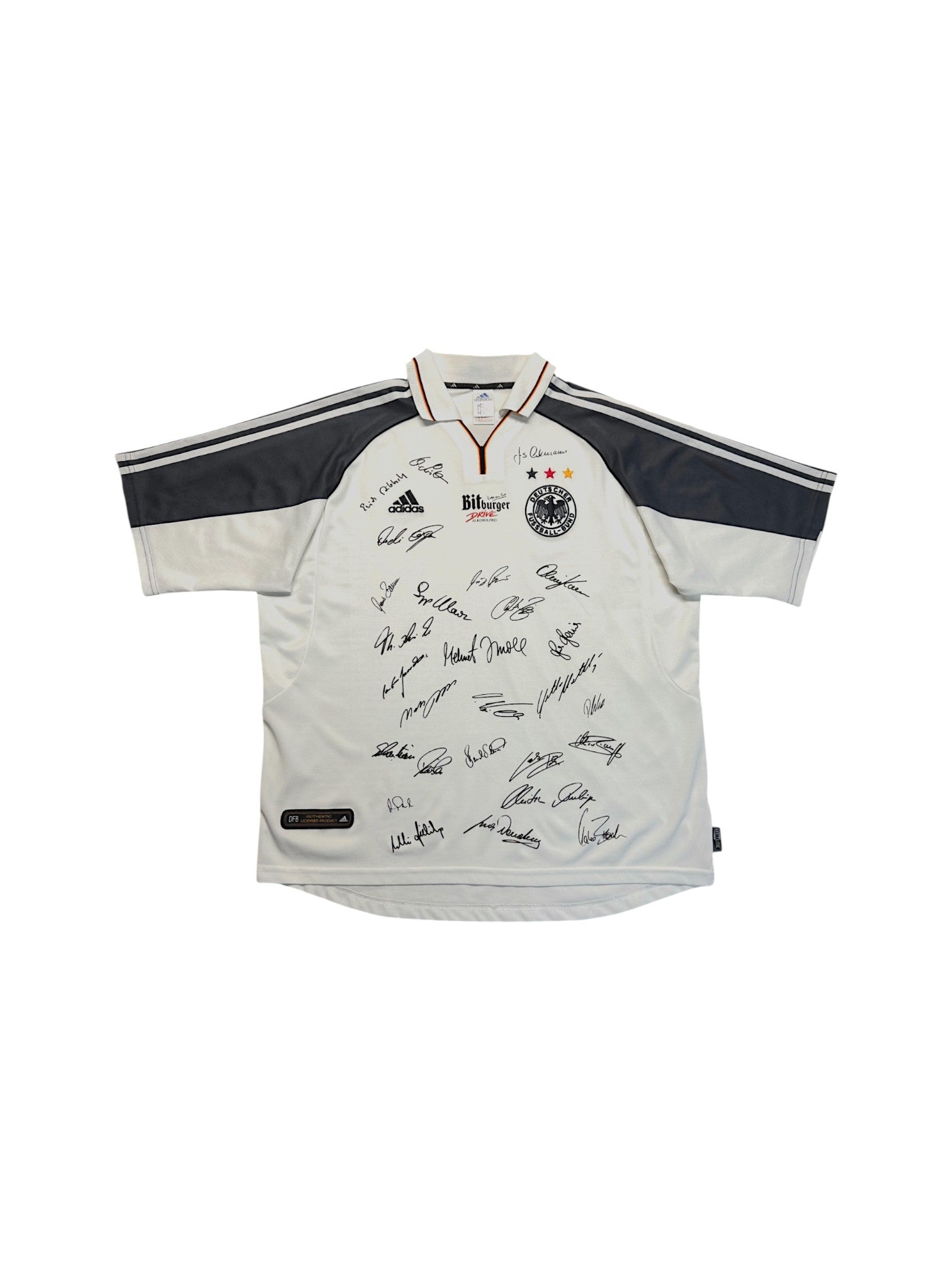 2000 Adidas Trikot DFB x Bitburger Weiß Grau