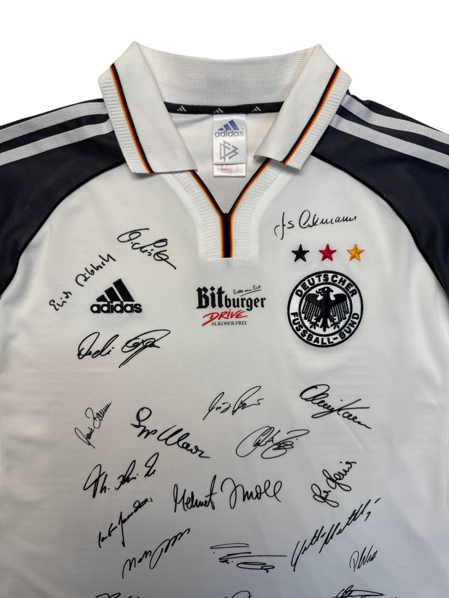2000 Adidas Trikot DFB x Bitburger Weiß Grau