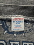 Vintage Jerzees By Russell Raglan Sweater 80s 50/50 Georgetown University Made In USA Grau L-XL