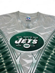 Vintage Liquid Blue Shirt 90s New York Jets NFL AOP Grün Grau XL