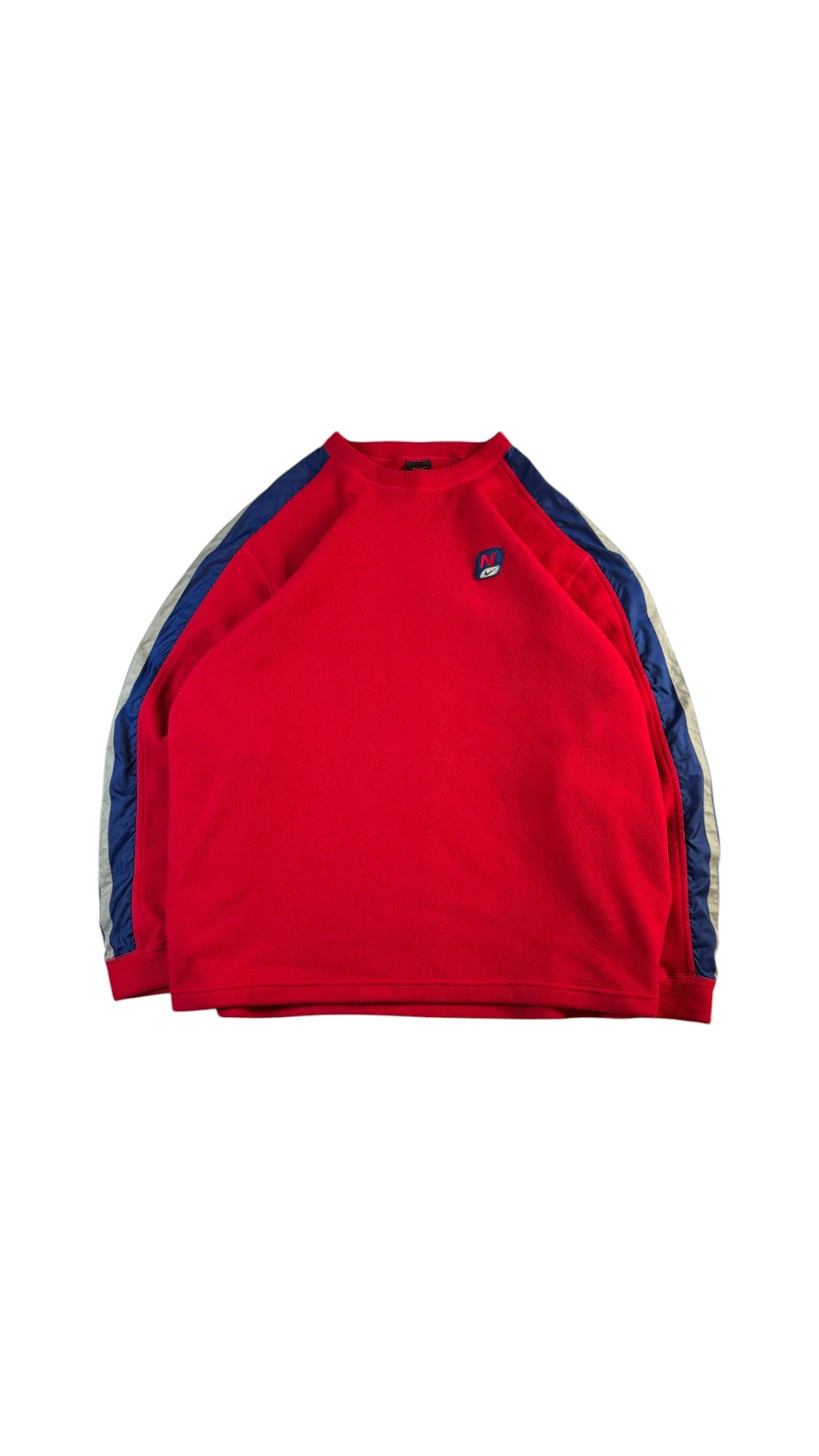 Vintage Nike Fleecesweater 90s Basic Rot L