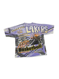 Rare! Vintage Magic Johnson Shirt 90s LA Lakers NBA AOP Made In USA Single Stitch Bunt XL