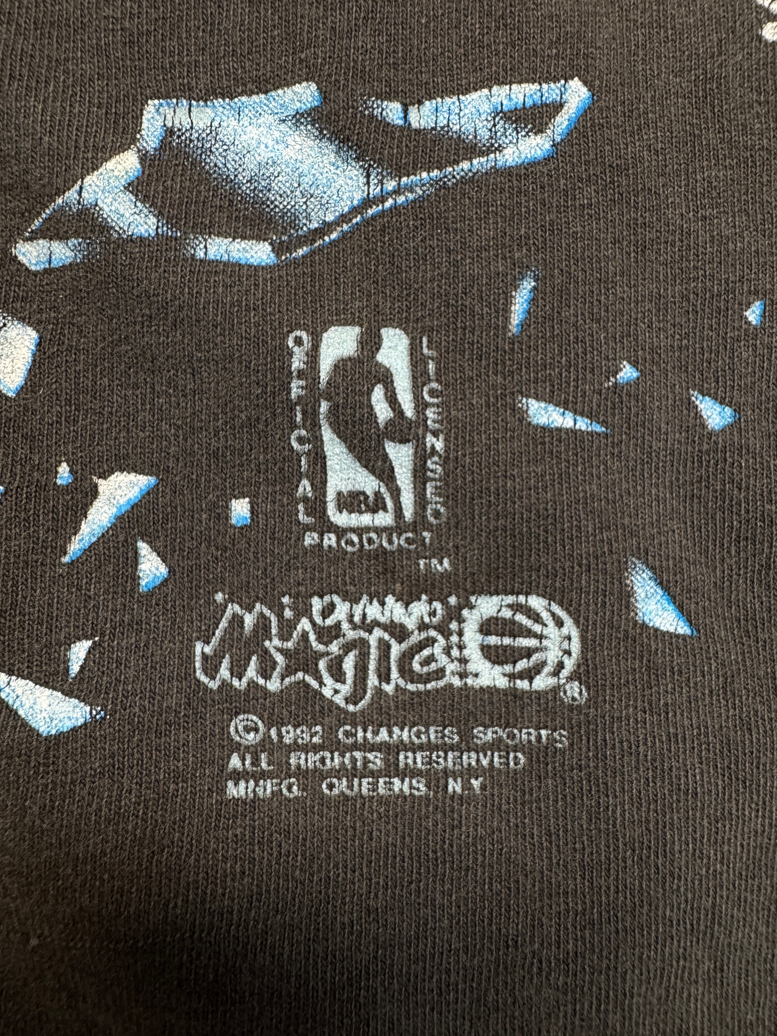 Vintage Changes Shirt 1992 Orlando Magic Made In USA Single Stitch Grau XL