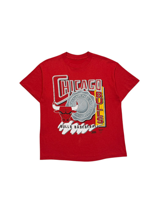 Vintage NBA Shirt 90s Chicago Bulls Single Stitch Rot M-L