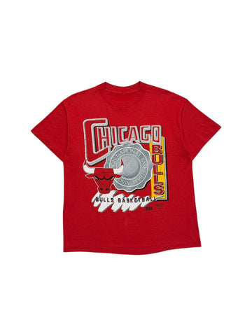 Vintage NBA Shirt 90s Chicago Bulls Single Stitch Rot M-L