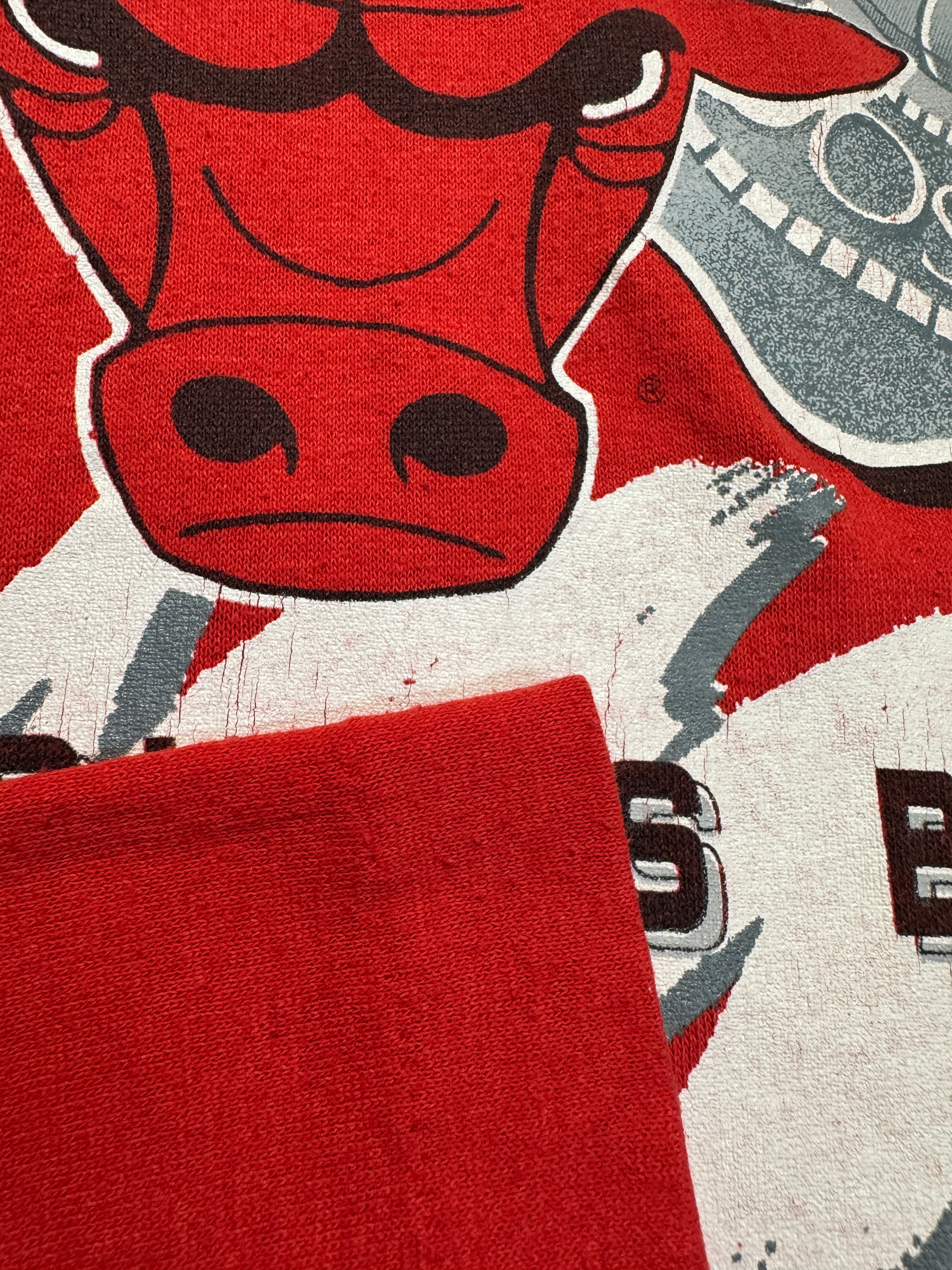 Vintage NBA Shirt 90s Chicago Bulls Single Stitch Rot M-L