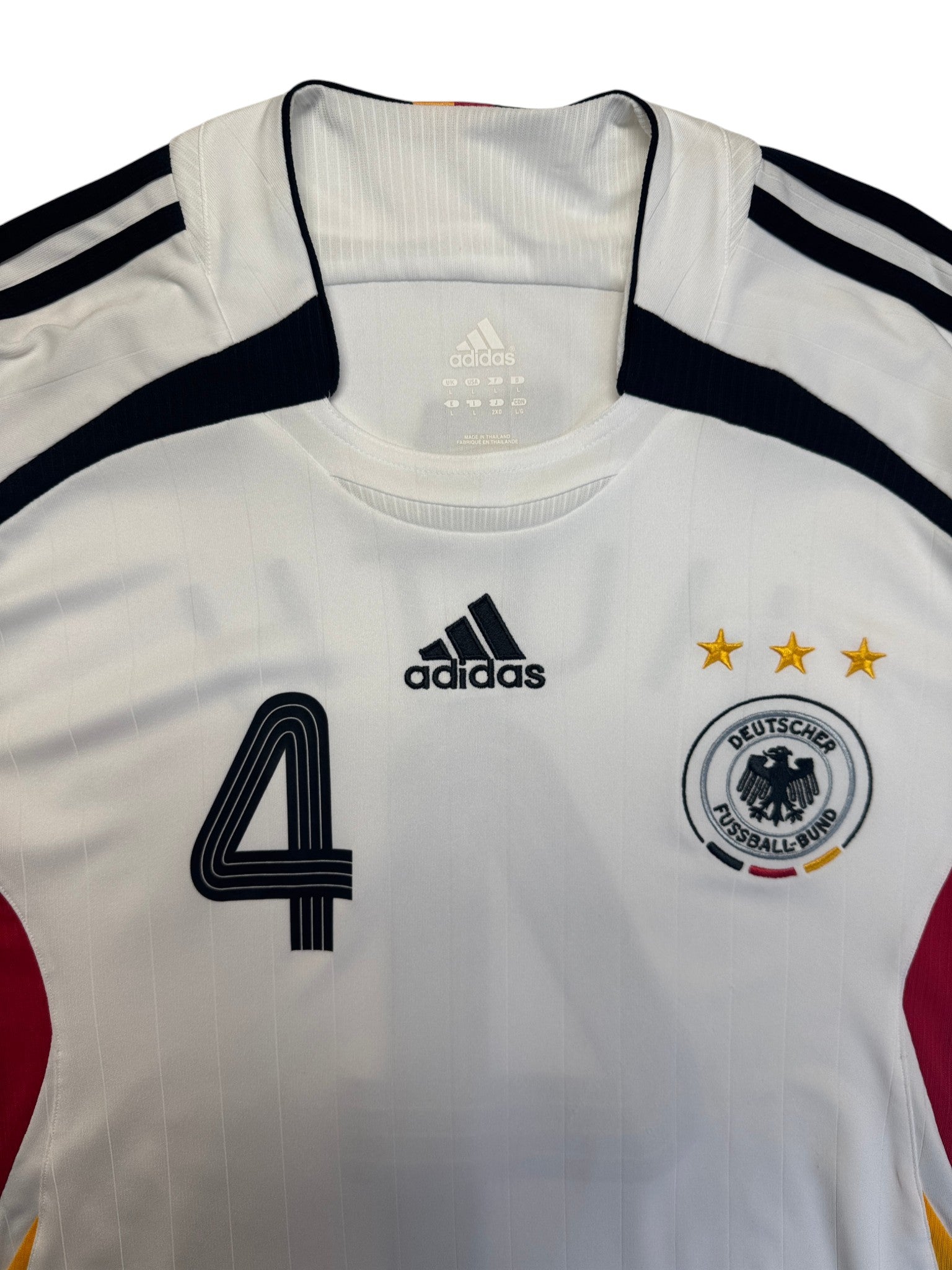 2006 Adidas Trikot DFB WM #4 Huth Weiß