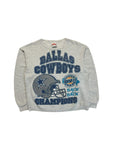 Vintage Nutmeg Sweater Super Bowl 1994 Dallas Cowboys Made In USA Grau M-L