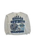 Vintage Nutmeg Sweater Super Bowl 1994 Dallas Cowboys Made In USA Grau M-L