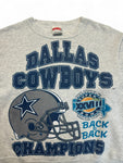 Vintage Nutmeg Sweater Super Bowl 1994 Dallas Cowboys Made In USA Grau M-L