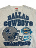 Vintage Nutmeg Sweater Super Bowl 1994 Dallas Cowboys Made In USA Grau M-L