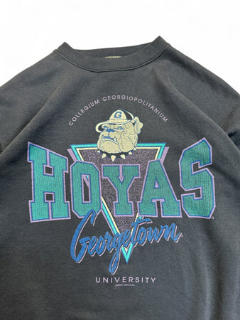 Vintage Tultex Sweater 90s Georgetown Hoyas Dunkelblau L