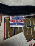 Vintage Trench Shirt 1993 Denver Nuggets Double Sleeve Made In USA Single Stitch Heather Grau XL