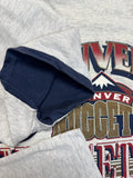 Vintage Trench Shirt 1993 Denver Nuggets Double Sleeve Made In USA Single Stitch Heather Grau XL