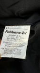 Vintage Fishbone Jacke Late 90s Y2K Coated Denim Metallic Glänzend Silber M
