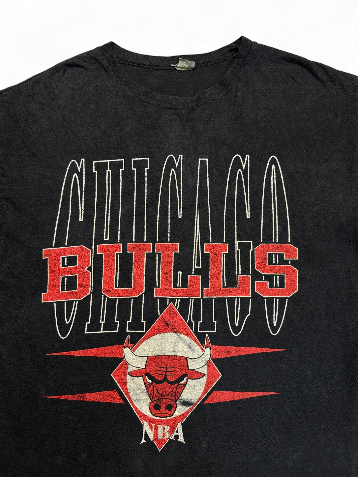 Vintage NBA Shirt 90s Chicago Bulls Single Stitch Schwarz XL-XXL