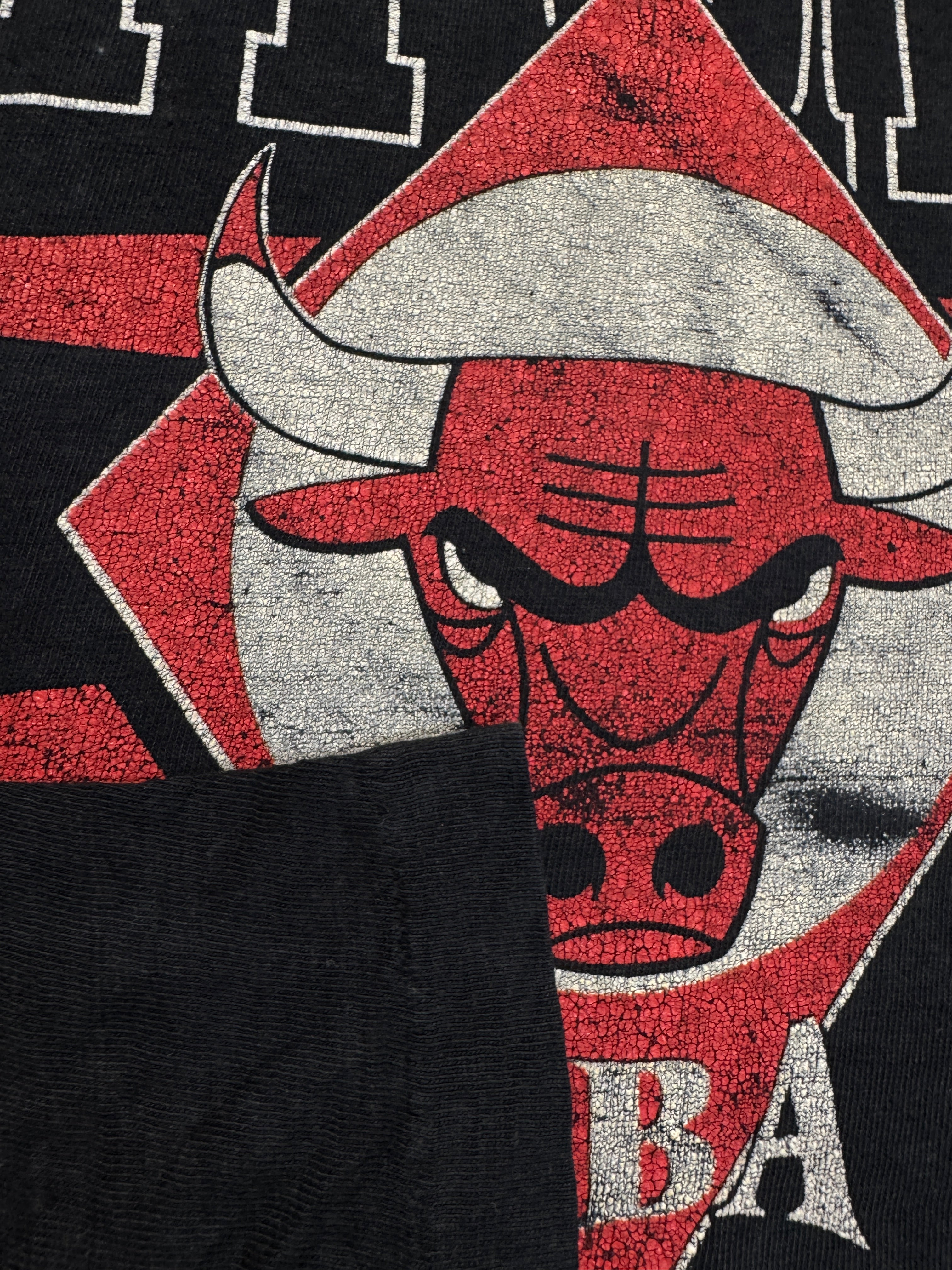 Vintage NBA Shirt 90s Chicago Bulls Single Stitch Schwarz XL-XXL