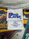 Vintage Pro Player Shirt 1997 World Series Cleveland Indians vs. Florida Marlins Made In USA Single Stitch Heather Grau XXL