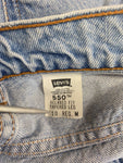 Vintage Levis Jeans 550 Relaxed Fit Tapered Leg Stoned Washed Hellblau 10 REG. M