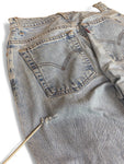 Vintage Levis Jeans 550 Relaxed Fit Tapered Leg Stoned Washed Hellblau 10 REG. M