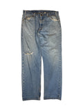 Vintage Levis Ripped Jeans 505 Orange Tab Regular Fit Straight Leg Herren Hellblau W36 L30