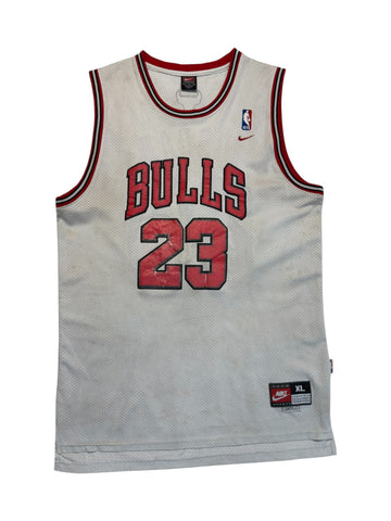 Vintage Nike Jersey 90s Chicago Bulls #23 Jordan Made In Korea Weiß XL
