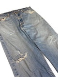 Vintage Levis Ripped Jeans 505 Orange Tab Regular Fit Straight Leg Herren Hellblau W36 L30