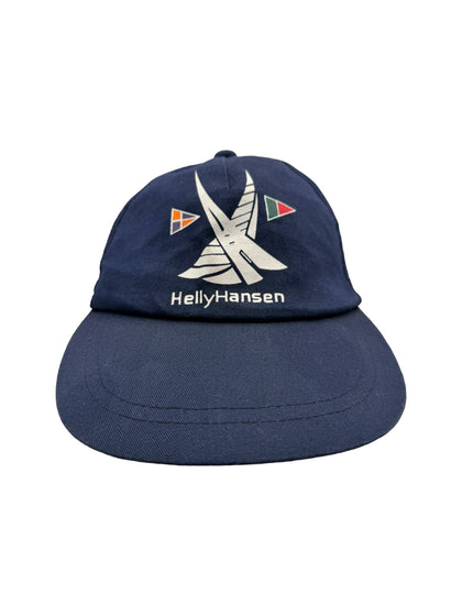Vintage Helly Hansen Cap Sailing Print Dunkelblau One Size